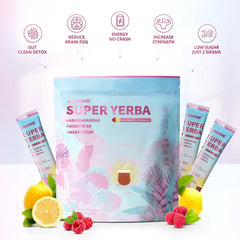 zooone Super Yerba | Yerba Mate Instant Tea Powder |  RASPBERRY LEMONADE Flavor | 30 Servings  LJ