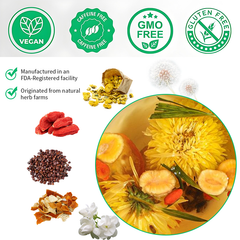 Organic liver nourishing and detoxifying tea, scented tea, red dates and wolfberry tea, men's tea, health tea