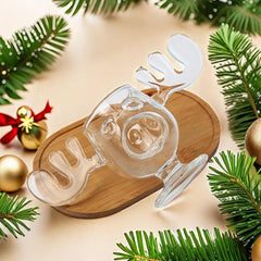 Antler-Shaped Glass Cup - Creative Christmas Gift, Unique Glass Drinkware, Perfect Holiday Decoration, Ideal for Family Gatherings and Collecting