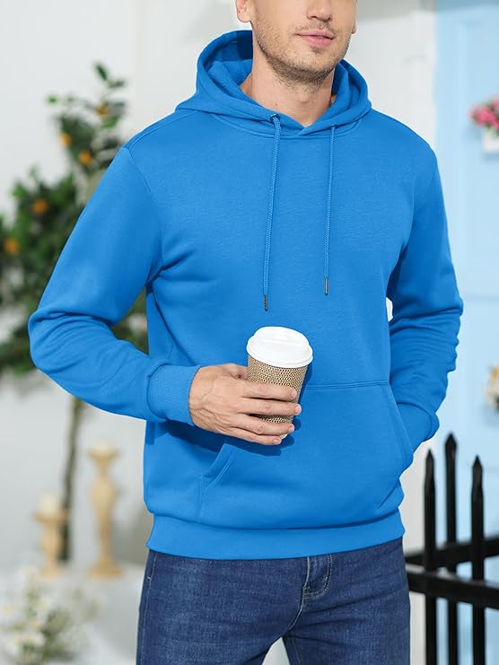 MAGCOMSEN Men's Active Hoodies Fleece Lined Sweatshirts Casual Athletic Workout Pullover With Kangaroo Pocket
