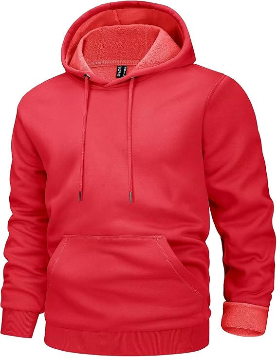 MAGCOMSEN Men's Active Hoodies Fleece Lined Sweatshirts Casual Athletic Workout Pullover With Kangaroo Pocket